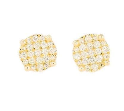 JDTKE3549- Custom Diamond Cluster Earrings - Johnny Dang & Co