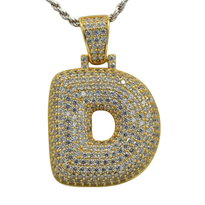 TVJD- Sterling Silver CZ Letter D Pendant - Johnny Dang & Co