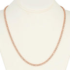 10k Rose Gold '7 pointer Illusion Setting Diamond Tennis Chain' 2.97cttw 20 inches - Johnny Dang & Co