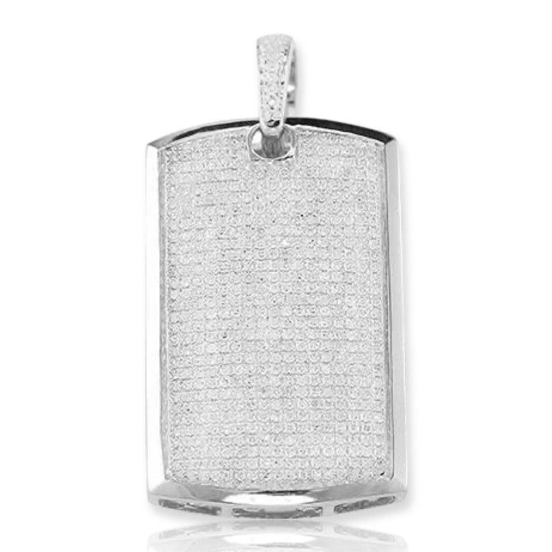 10KW 1.50CTW DIAMOND DOGTAG PENDANT - Johnny Dang & Co