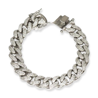 14MM CZ CUBAN LINK BRACELET 7.5 INCHES - Johnny Dang & Co