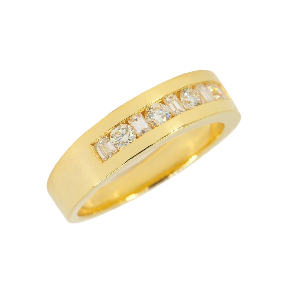 CUSTOM 9 DIAMOND EMERALD AND ROUND GOLD RING BAND - Johnny Dang & Co