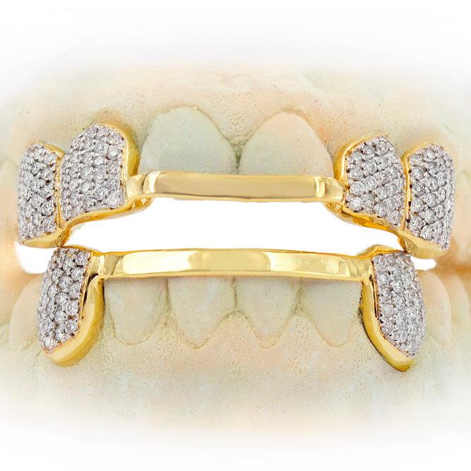 C-110 CUSTOM HAND PRONG SET DIAMOND GRILL - Johnny Dang & Co