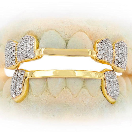 C-110 CUSTOM HAND PRONG SET DIAMOND GRILL - Johnny Dang & Co