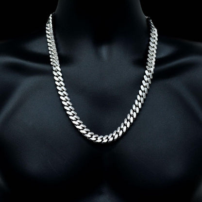 Silver 12mm Solid Cuban Chain 20" 22" 24" - Johnny Dang & Co
