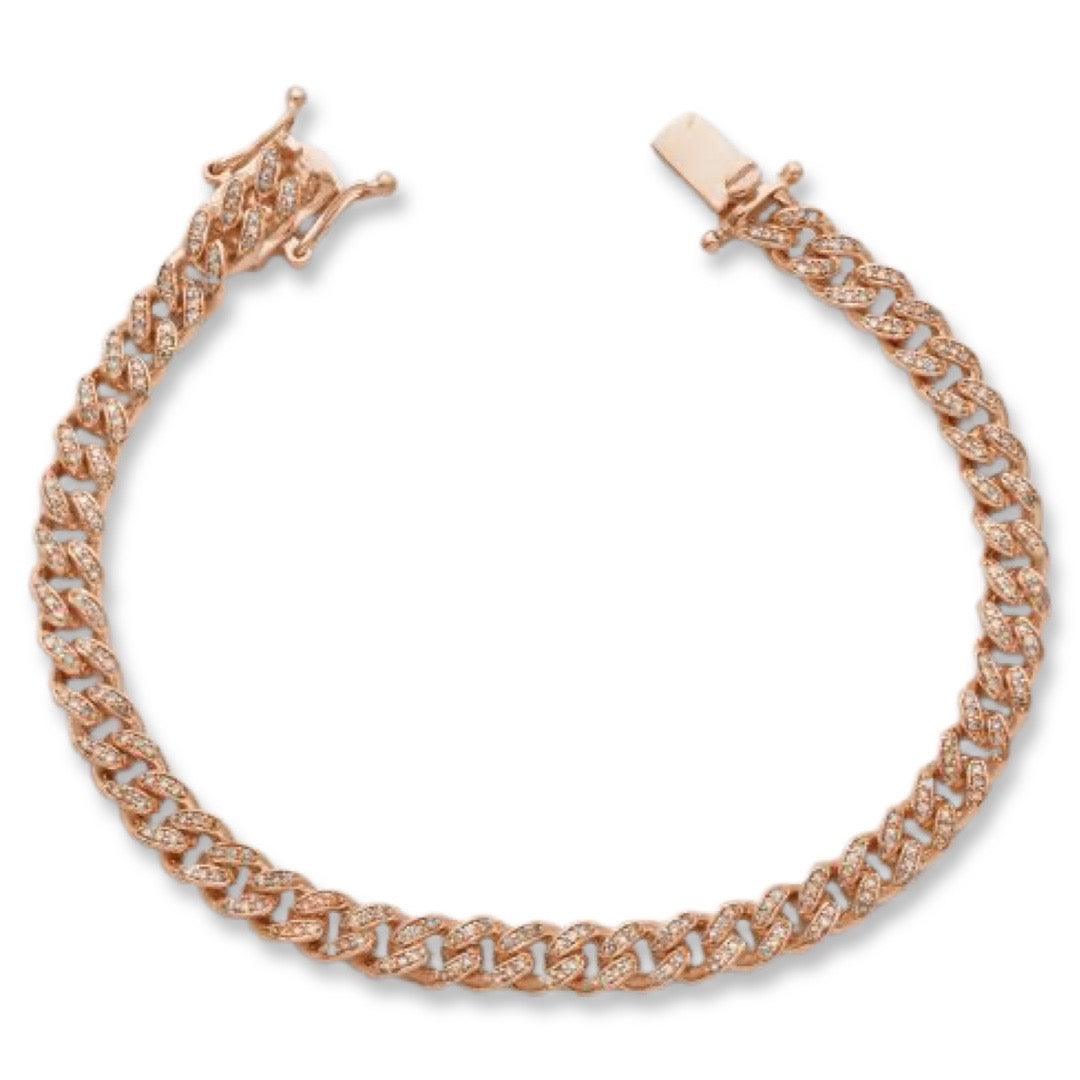 10KR 1.40CTW DIAMOND MIAMI CUBAN BRACELET - Johnny Dang & Co