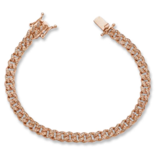 10KR 1.40CTW DIAMOND MIAMI CUBAN BRACELET - Johnny Dang & Co