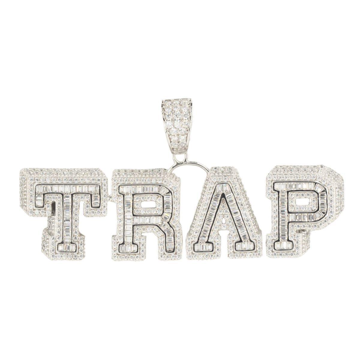 Silver and CZ ‘TRAP’ Pendant and Chain Bundle - Johnny Dang & Co
