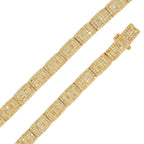 10ky 8.25mm Baguette & Round 18.88ctw Diamond Blocks 20" Chain - Johnny Dang & Co