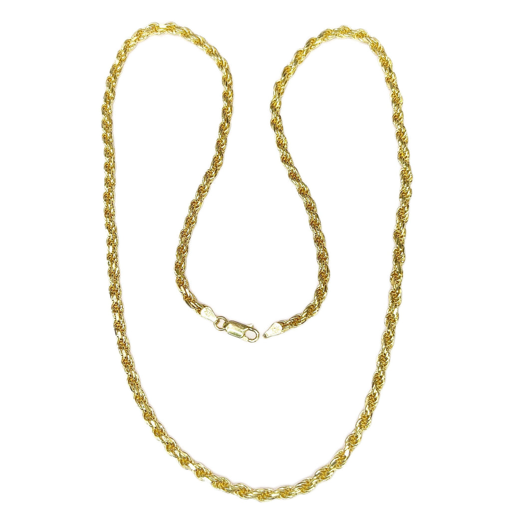 Silver Gold Plated CZ Praying Pendant and Solid Chain Combo Flash - Johnny Dang & Co