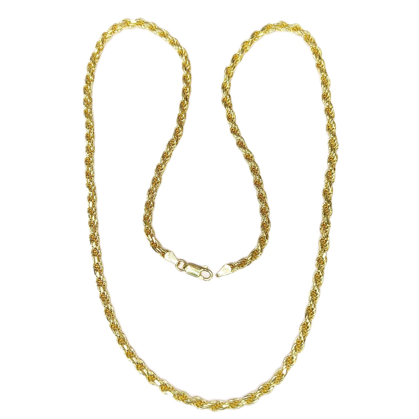 Silver Gold Plated CZ Praying Pendant and Solid Chain Combo Flash - Johnny Dang & Co