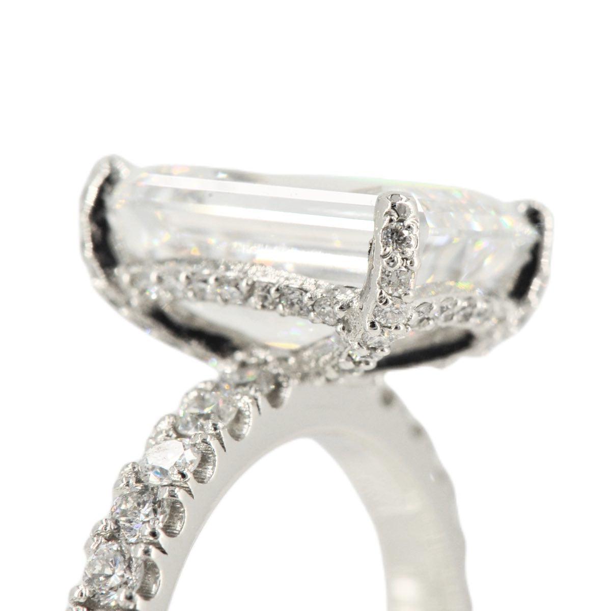 Custom 4 Carat Emerald Cut Engagement Ring - Johnny Dang & Co