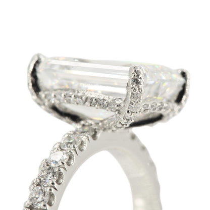 Custom 4 Carat Emerald Cut Engagement Ring - Johnny Dang & Co
