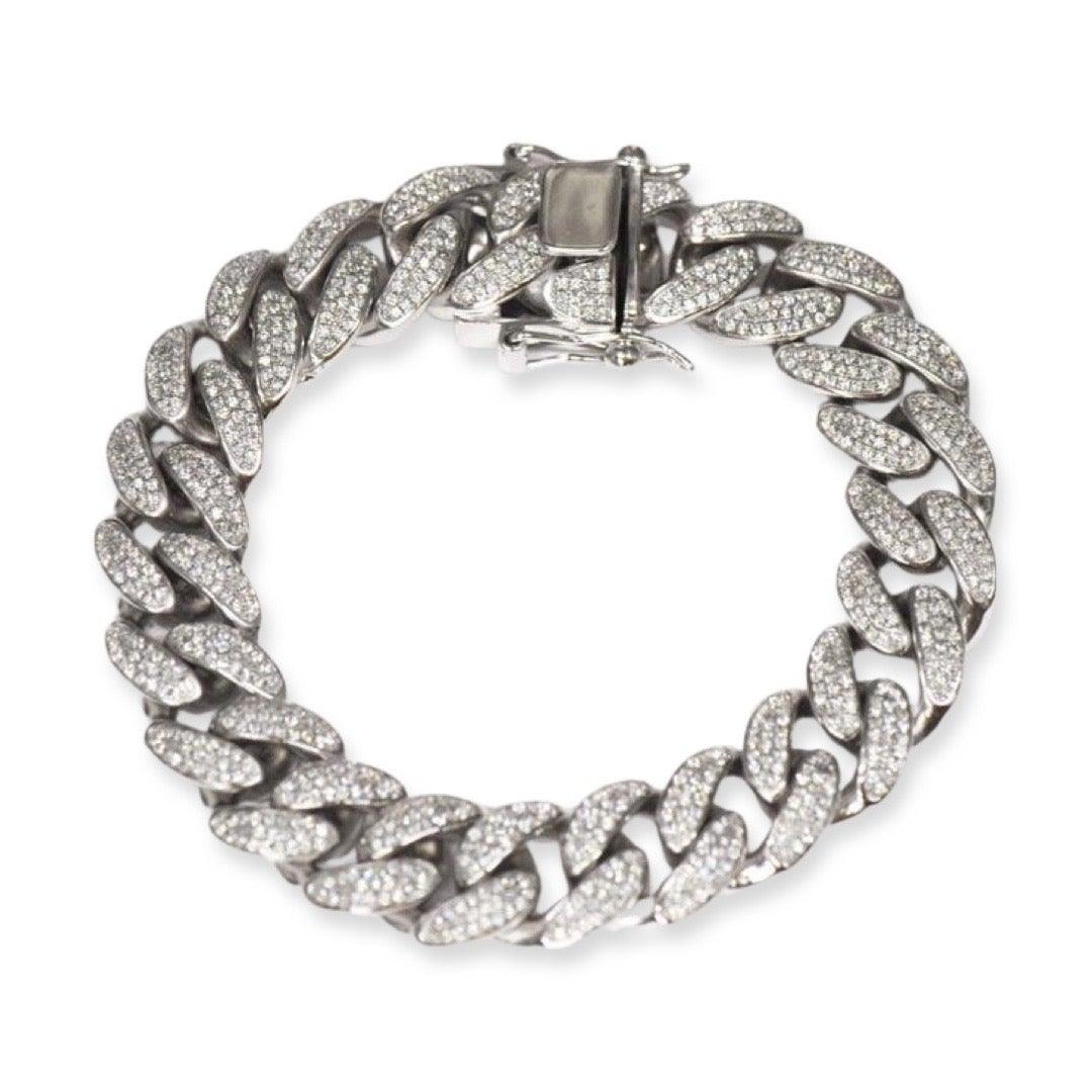 14MM CZ CUBAN LINK BRACELET 7.5 INCHES - Johnny Dang & Co