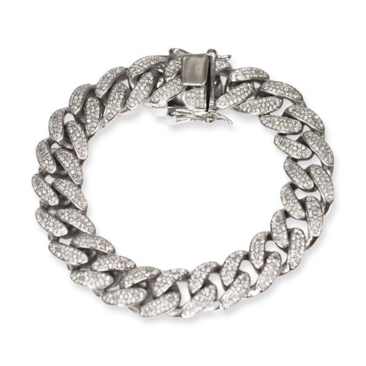 14MM CZ CUBAN LINK BRACELET 7.5 INCHES - Johnny Dang & Co