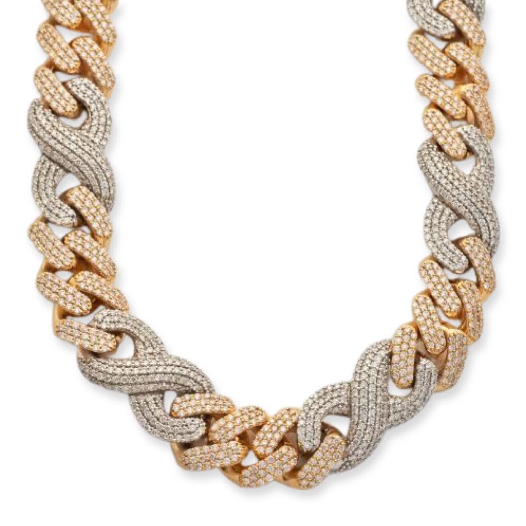 10KY+W 39.31CTW DIAMOND MIAMI CUBAN AND INFINITY - Johnny Dang & Co