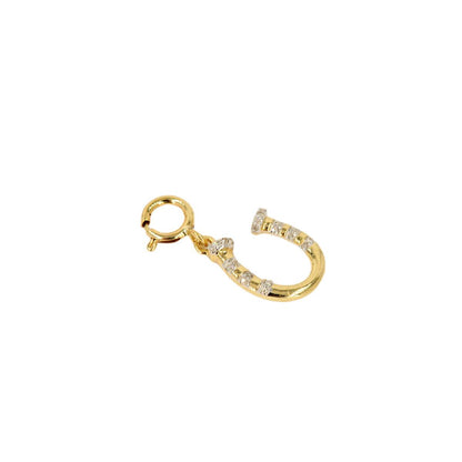 10k Yellow Gold and Diamond 'Lock With Heart Cut Out' Charm - 10038 - Johnny Dang & Co