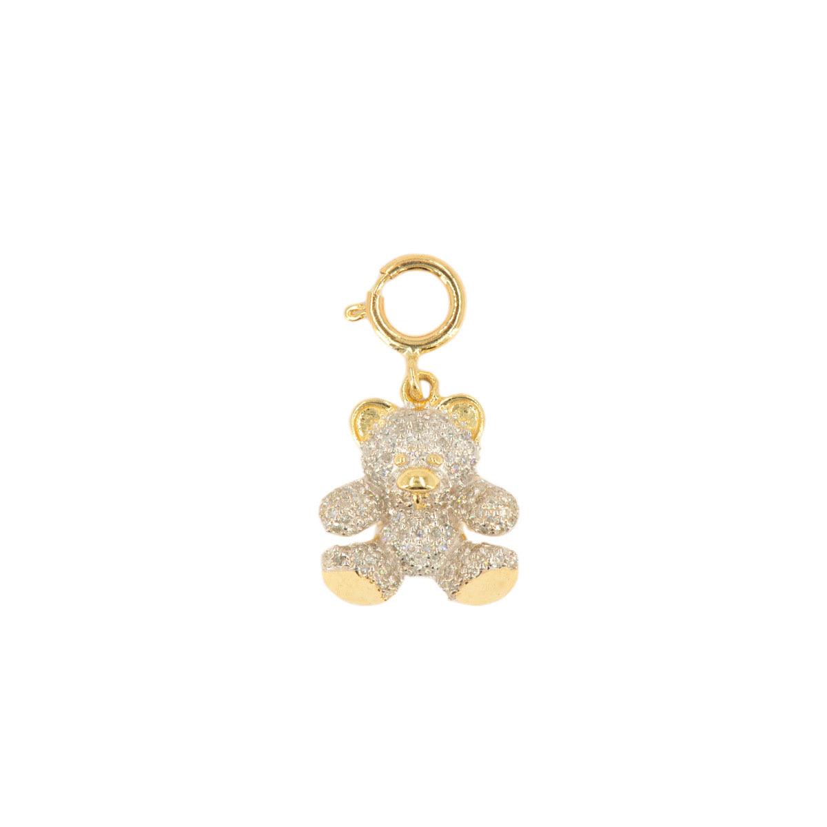 10k Yellow Gold and Diamond 'Teddy Bear' Charm - 10069 - Johnny Dang & Co