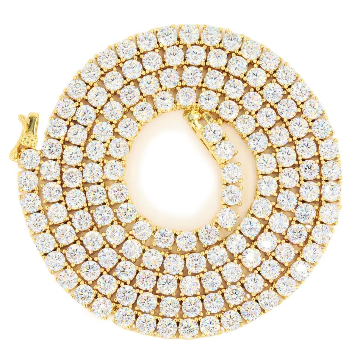 CZ SILVER TENNIS CHOKER 18" - 24" NECKLACE - Johnny Dang & Co