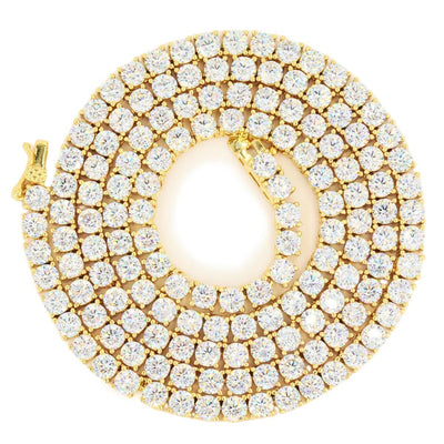 CZ SILVER TENNIS CHOKER 18" - 24" NECKLACE - Johnny Dang & Co