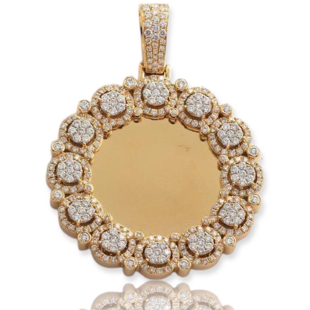 14KY 2.00CTW DIAMOND ROUND CLUSTER MEMORY PENDANT - Johnny Dang & Co