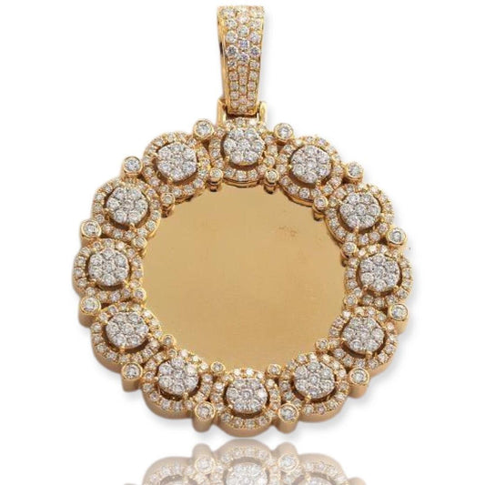 14KY 2.00CTW DIAMOND ROUND CLUSTER MEMORY PENDANT - Johnny Dang & Co