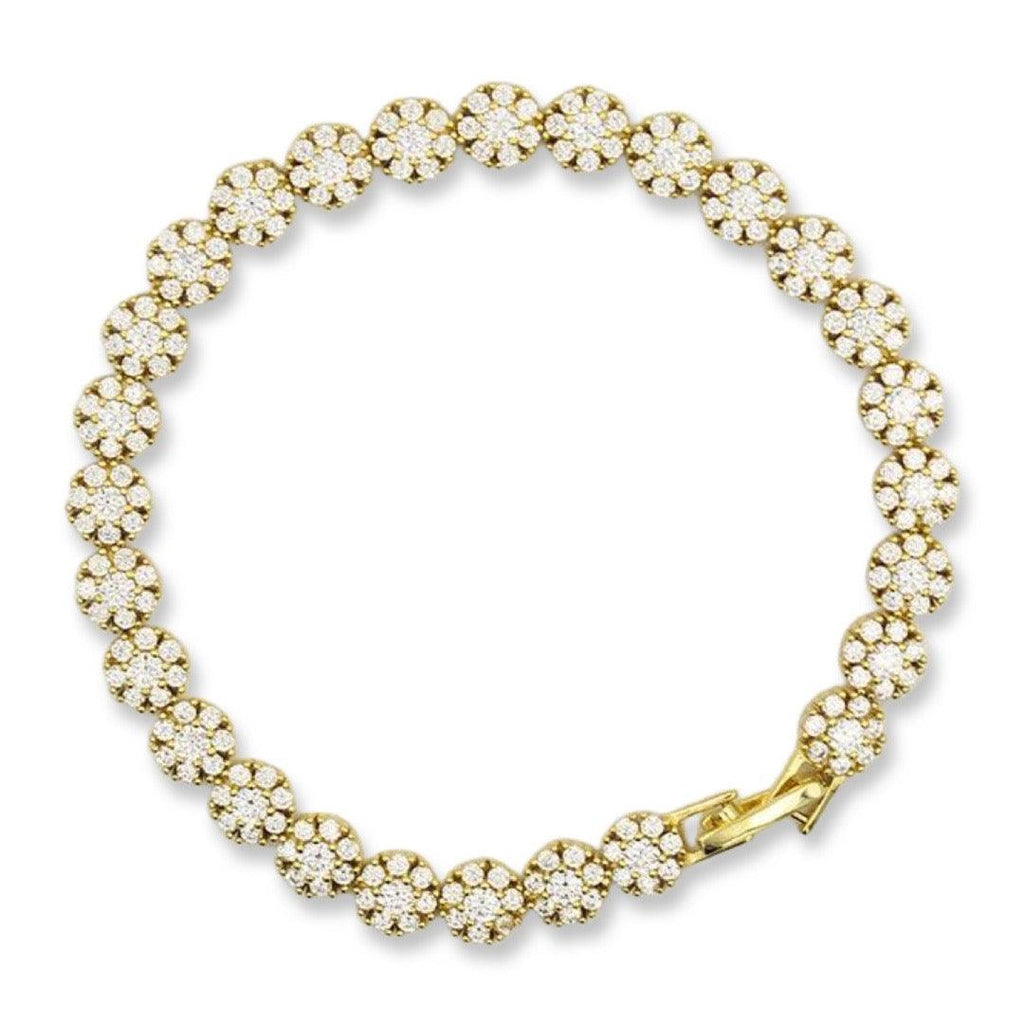 CZ Silver Flower Bracelet - Johnny Dang & Co