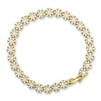 CZ Silver Flower Bracelet - Johnny Dang & Co