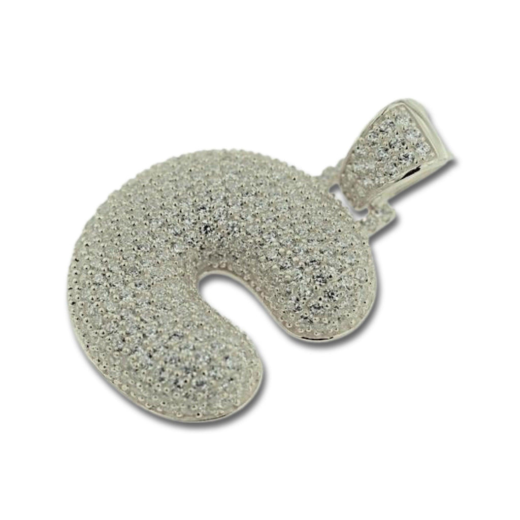 TVJE- Sterling Silver CZ Letter C Pendant - Johnny Dang & Co
