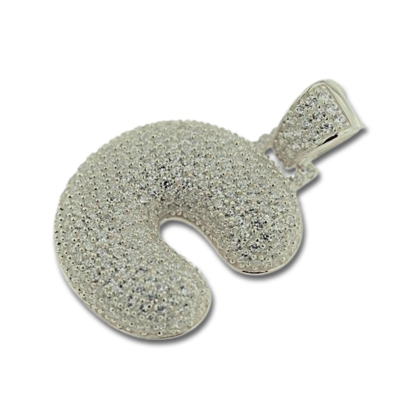 TVJE- Sterling Silver CZ Letter C Pendant - Johnny Dang & Co