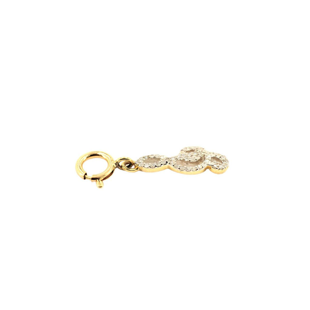 10k Yellow Gold and Diamond 'Treble Clef' Charm - 10035 - Johnny Dang & Co