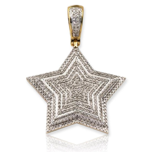 10KY 1.20CTW DIAMOND 3-D STAR PENDANT - Johnny Dang & Co