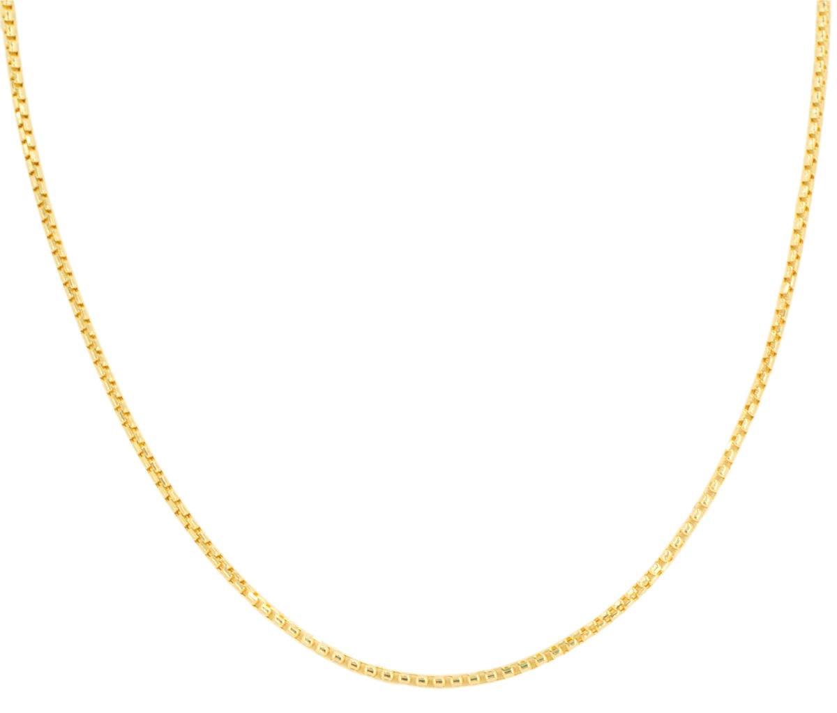10k Yellow Gold 0.70cttw 3D Hamzah Hand Pendant and 1.5mm Venetian Box Chain Bundle 18" 20” 22” 24” - Johnny Dang & Co