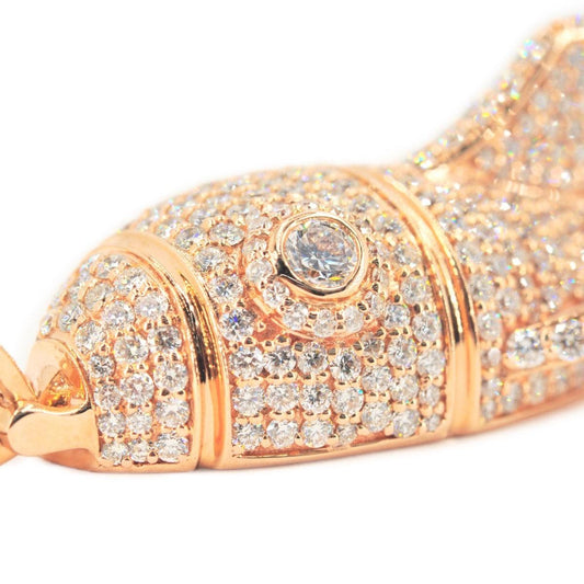 14KR 6.15CTW 3D DIAMOND ROCKET SHIP PENDANT - Johnny Dang & Co