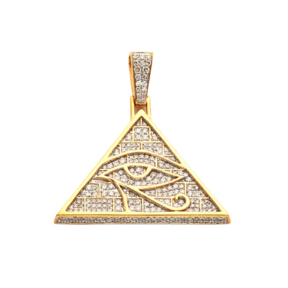 10KY 1.50CTW DIAMOND FLAT PYRAMID WITH EVIL EYE - Johnny Dang & Co