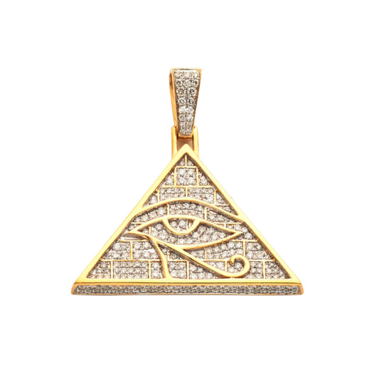 10KY 1.50CTW DIAMOND FLAT PYRAMID WITH EVIL EYE - Johnny Dang & Co