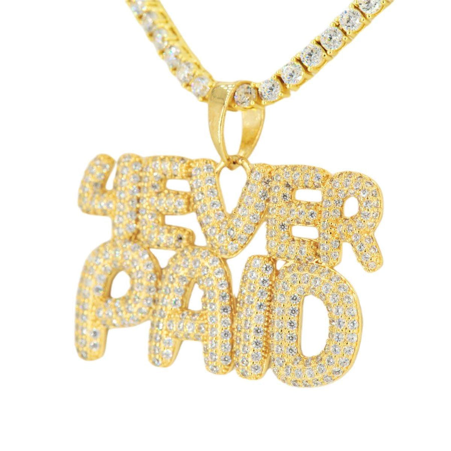 Silver and CZ ‘4EVER PAID’ Chain and Pendant Bundle - Johnny Dang & Co