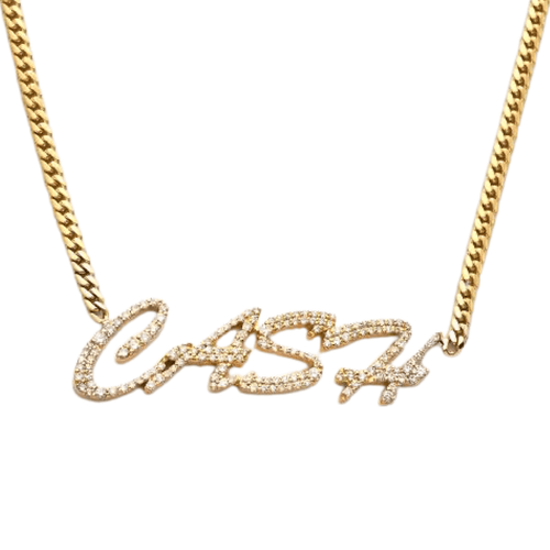 1.25 CTTW DIAMOND NAMEPLATE NECKLACE - Johnny Dang & Co