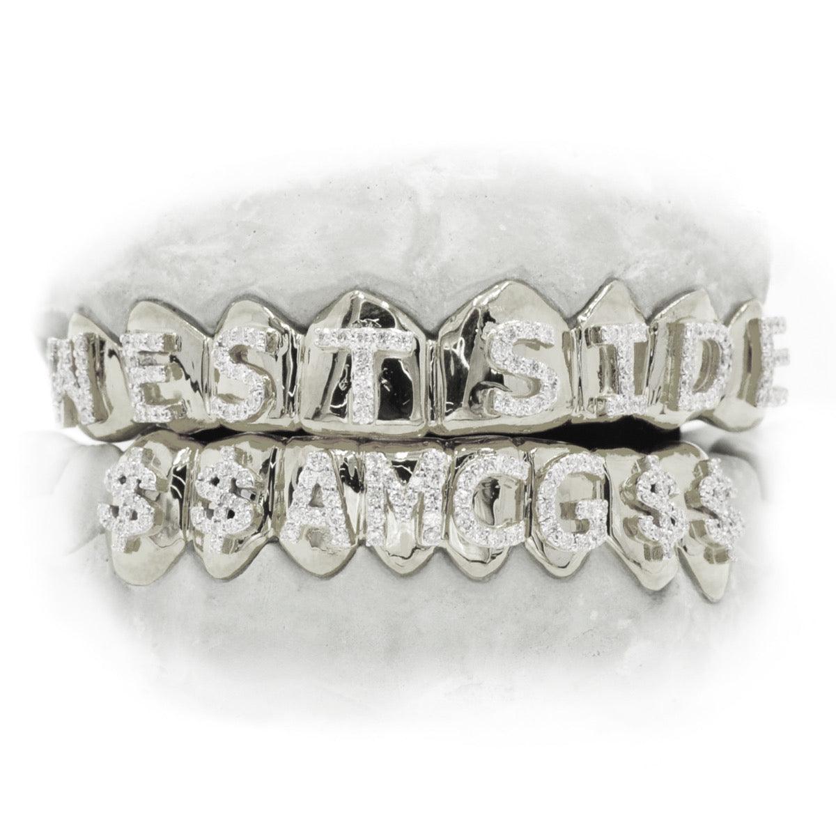 JDTK-1563-2 Custom Diamond Prong Set Grill - Johnny Dang & Co