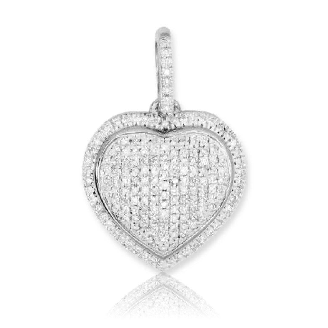 14KW 0.35CTW DIAMOND HEART PENDANT - Johnny Dang & Co