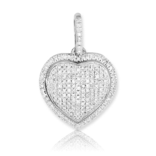 14KW 0.35CTW DIAMOND HEART PENDANT - Johnny Dang & Co