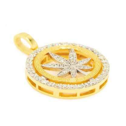 1.85CTW DIAMOND HERBAL MEDICINE OPEN MEDALLION - Johnny Dang & Co