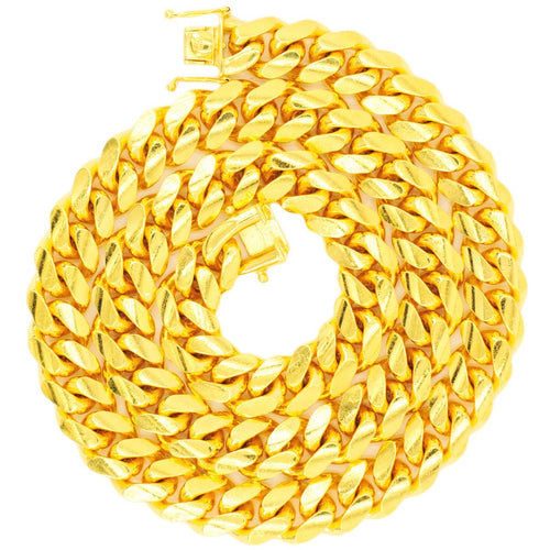 Silver 10mm Solid Cuban Chain 20" 22" 24"