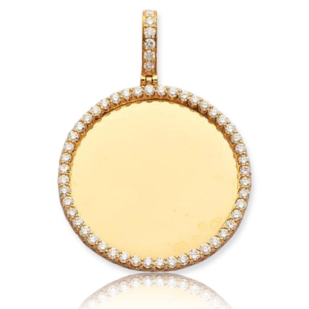 10KY 3.85CTW DIAMOND ROUND MEMORY PENDANT - Johnny Dang & Co