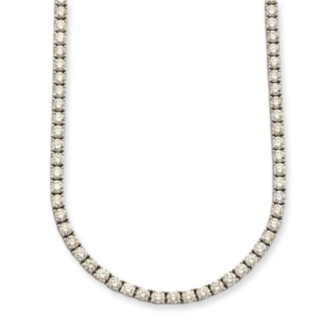 14KW 23.89CTW DIAMOND TENNIS NECKLACE - Johnny Dang & Co