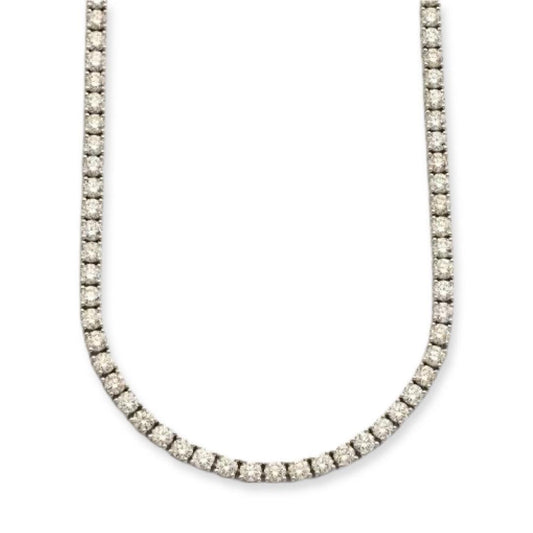 14KW 23.89CTW DIAMOND TENNIS NECKLACE - Johnny Dang & Co
