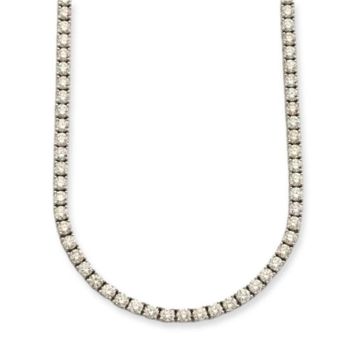 14KW 23.89CTW DIAMOND TENNIS NECKLACE
