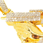 10KY 1.05CTW DIAMOND PRAYING HANDS WITH UZI PENDANT - Johnny Dang & Co