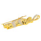 14KY 2.50CTW DIAMOND ST. JUDE PENDANT W/ HALO- LARGE - Johnny Dang & Co