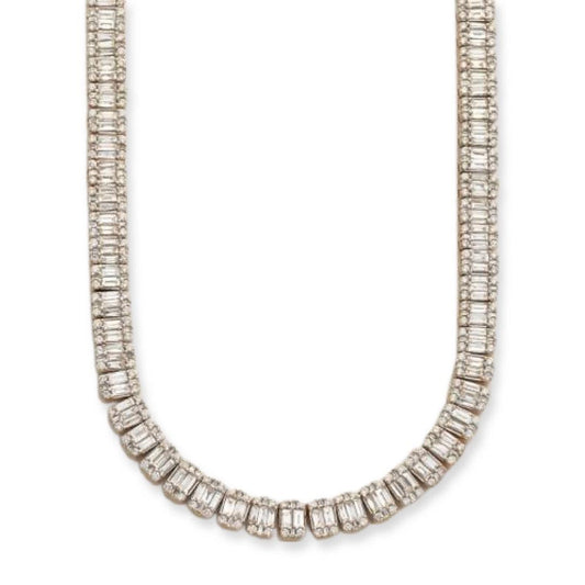 14KY 19.50CTW BAGUETTE DIAMOND SQUARE CLUSTER - Johnny Dang & Co